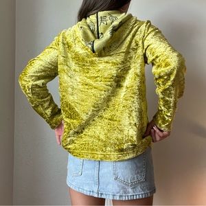 Chico’s Velvet Green Zip Up